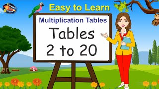 Tables 2 to 20  Times Tables  Multiplication Tables  Maths Tables [upl. by Ayim]