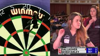 Winstanley v Gallagher Darts Ladies World Masters 2018  Quarter Final [upl. by Yelrak]