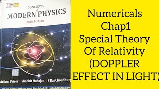 Numericals Of Arthur Beiser Book Ex12  Doppler Effect in Light 🚨 Concept Of Modern Physics [upl. by Teteak437]