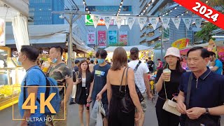 Bangkok Thailand 🇹🇭 Street Walk  Evening City Tour  4K  กรุงเทพฯ  Virtual Walking 2024 [upl. by Belak141]