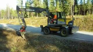 Volvo EW160C  Preplough with ripper [upl. by Urata509]