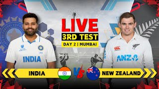 LIVE India vs New Zealand 2024  Day 2 3rd Session All the Action with Commentary amp Scores Updates [upl. by Tiffani455]