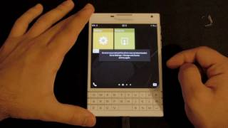 BlackBerry Passport First boot and setup [upl. by Llacam]