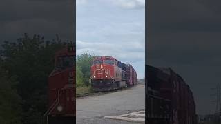 CN 461 At Shawinigan Station shorts viralvideo adventure railfaning canadarailway railfan [upl. by Ahsienal633]