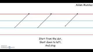 Formation Of Strokes  Left Slanting Line  Practice Formation on Loop [upl. by Stoller]