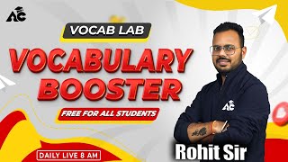 English  Vocab Class For All Competitive Exams  English Class by Rohit Sir [upl. by Alcinia]