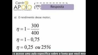 Física  Exercícios de Máquinas Térmicas [upl. by Crissie]