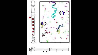 Happy Birthday  Recorder Sheet Music [upl. by Zitvaa217]