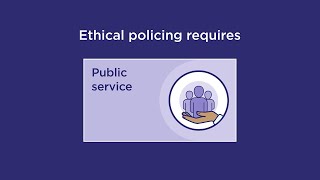 Code of Ethics ethical policing principles  Public service  College of Policing [upl. by Esilrahc]