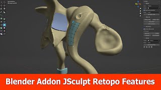 Blender JSculpt Retopo and Mesh Features [upl. by Suvart183]