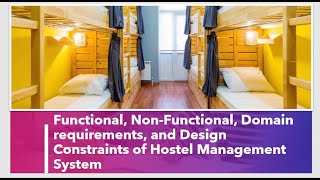 Srs of hostel management system  Functional NonFunctional Domain requirements of HMS srs [upl. by Ahselet]