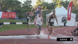 Mens Senior 3000m Steeplechase  Bell Track amp Field Trials 2024 Full Race [upl. by Ellenhoj]