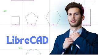 LibreCAD  Working with lines divisions and shapes [upl. by Ayouqat197]