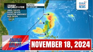 Unang Balita sa Unang Hirit NOVEMBER 18 2024 HD [upl. by Colyer529]