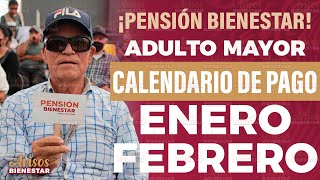 ¡YA SALIO adulto mayor el calendario de pago de la pensión bienestar ENE  FEB 2024 [upl. by Hiasi]