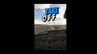 Cessna 152 Take off cockpit view short aviation fyp takeoff [upl. by Elvira]