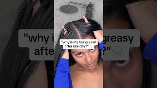 do you know this about greasy hair 😳  hair growth tips youtubeshort hair hairgrowth [upl. by Ettenal]