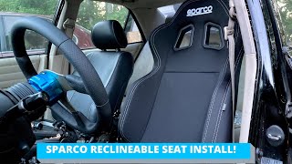 IS300 Sparco R100 Bucket Seat Install [upl. by Annawat48]