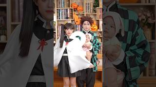 Tanjiro x Kanao Trend Chiki Chiki Bam Bam  Trà Đặng cosplay demonslayer shorts [upl. by Leahcar339]