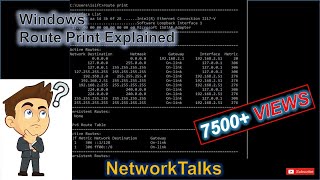 Route Print windows Explained [upl. by Ahseenyt]