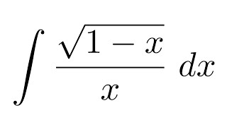 Integral of sqrt1xx substitution  partial fraction decomposition [upl. by Dagall]