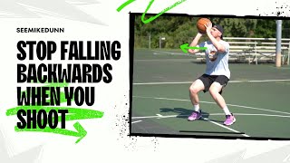 How to Shoot a Basketball Stop Falling Backwards [upl. by Dame743]