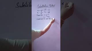 Substitution method class 10th [upl. by Aihtenak]