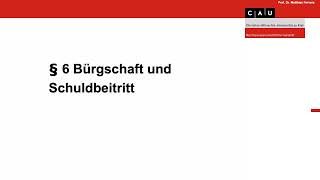 Schuldrecht BT – Folge 18 Bürgschaft Theoretischer Teil [upl. by Trinity]