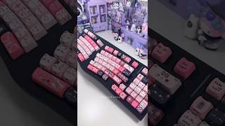 pink kitty keycaps kiiboomofficial keyboard sanrio keycaps [upl. by Arotahs]