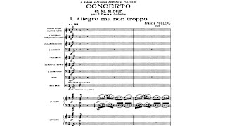 Full Score Poulenc  Concerto for Two Pianos and Orchestra FP 61 [upl. by Nyrrek]