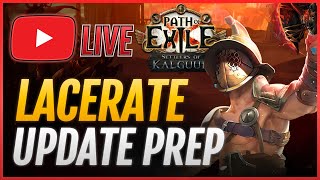 Build Update TOMORROW🔴LACERATE Gladiator Build Blasting PoE 325 [upl. by Niroc]