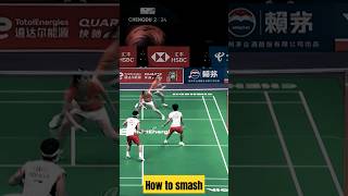 how to smash in badminton [upl. by Enneillij]