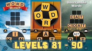 Word Hunt Levels 81  90 Answers [upl. by Nnylaf]