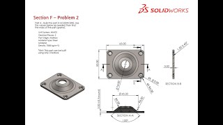 Solidworks CSWA Exam Practice  PART MODELLING  Section F  2 [upl. by Ordnazil212]