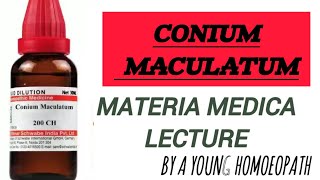 CONIUM  materia Medica lecture  a young homoeopath [upl. by Lehcear]