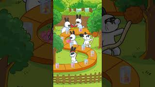 Bunnies brew fruit tea in a summer garden 🍵🐰  Tukier Bunny Funny shorts meme [upl. by Bruell]