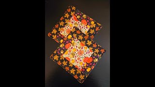 Autumn Potholders PreCut or Scrap Friendly [upl. by Enitsrik756]