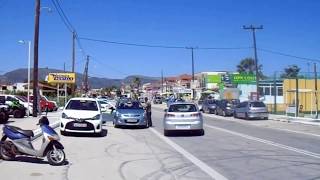 Kalamaki Zante mid main Street walk  minute view to The Shamrock Bar [upl. by Nirat]