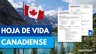 Hoja de Vida estilo Canadiense Formato 2024 [upl. by Adiaz]