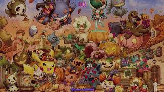 GST Pokemon Sleep Halloween Theme Music  1 hour Game Sound Track [upl. by Suoirad]