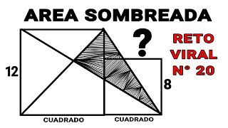 ACEPTA este RETO VIRAL 💪💪🟢 Calcula el Área Sombreada😡👽 [upl. by Amehr]