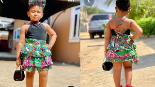 How to cut and sew halter neck dress for kids halterneck girls dress halter gather [upl. by Modern]