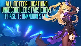 All Meteor Locations for Day 1 amp Unreconciled Stars Event Info  Gamerturk Genshin Impact [upl. by Aidnac881]