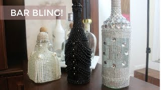 DIY I ZGallerie Inspired Bling Liquor Bottles [upl. by Hesky]