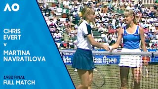 Chris Evert v Martina Navratilova Full Match  Australian Open 1982 Final [upl. by Atteras647]