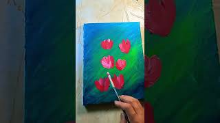 how to paint simple blossoming flowers 🌺🌹shorts viral [upl. by Ethelbert]