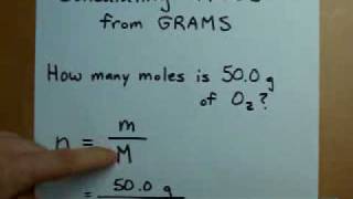 Calculating Moles from Grams Mass to Moles [upl. by Jenilee]