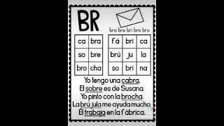 Sílabas Trabadas Br bra bre bri bro bru alfabetización bavaropuntacana republicadominicana [upl. by Sucrad]