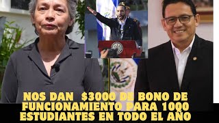 Para 1000 estudiantes nos Dan bono de funcionamiento de 3000 en todo el año [upl. by Pasco]