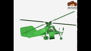 Flettner Fl282 V21 Kolibri helicopter 3D model [upl. by Hildebrandt]